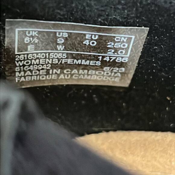 Clarks Shoes Sara Ballet Flat Black 9W Leather wide Comfort Arch Support - Picture 11 of 11